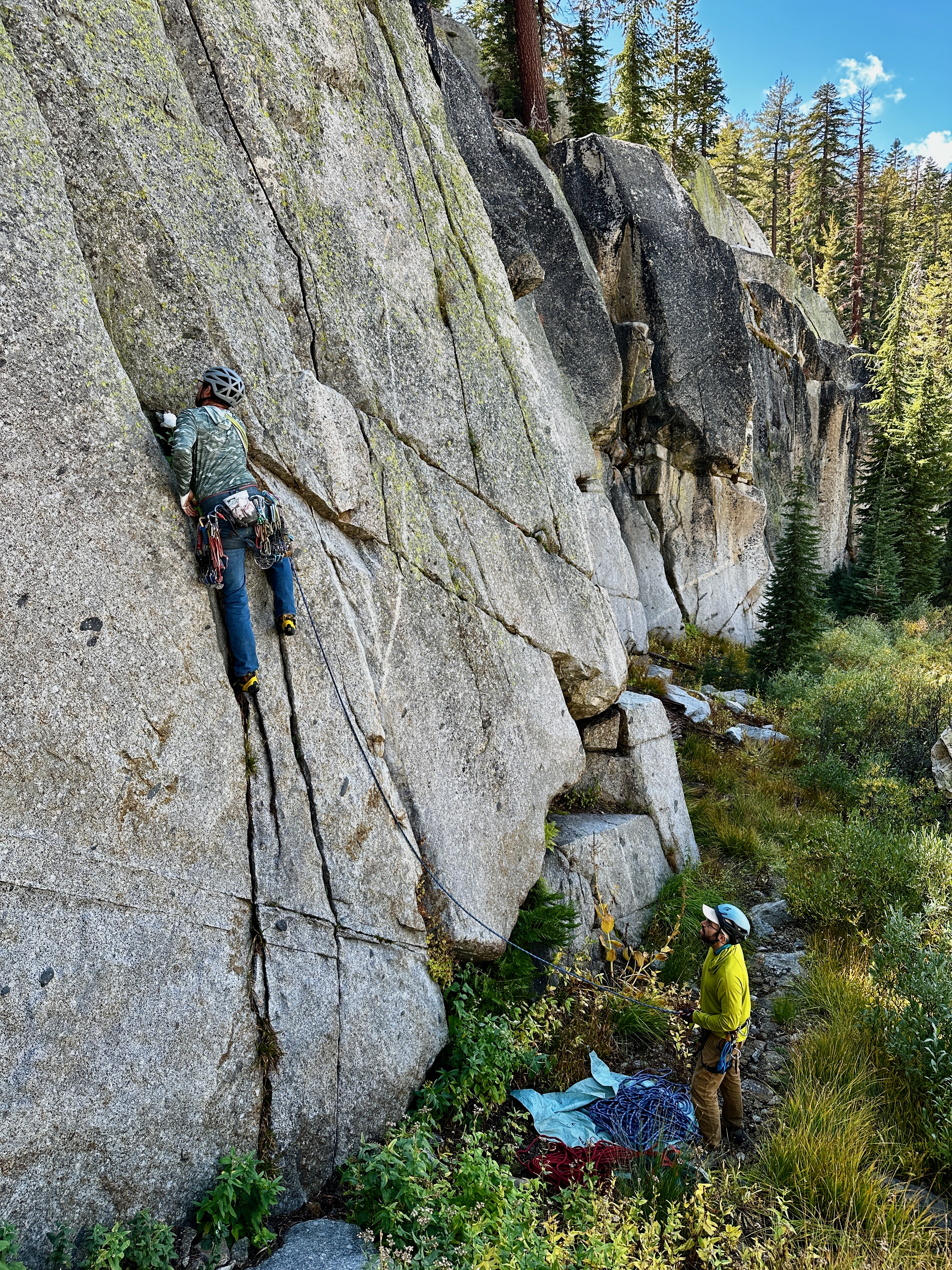Rock climbing in Lake Tahoe